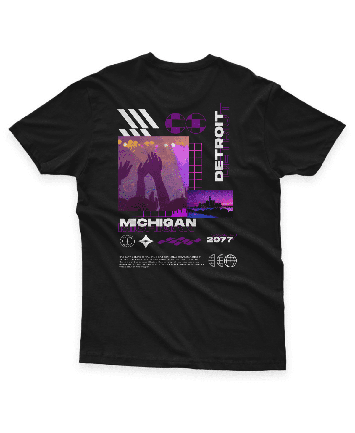 Camiseta Masculina Streetwear - Detroit Michigan | Rapto